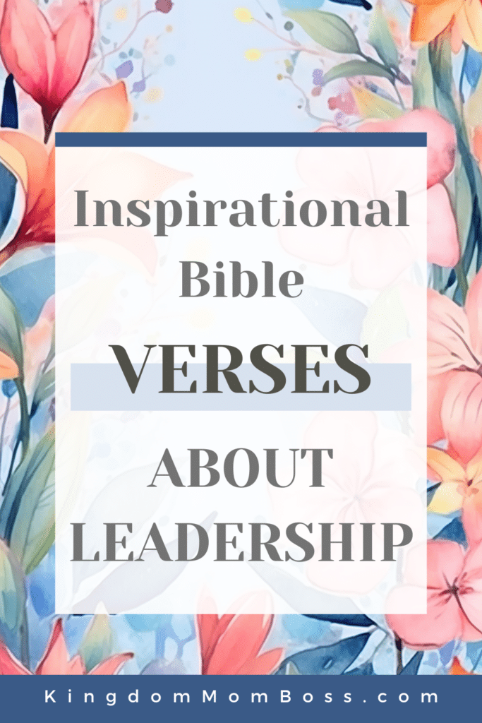 Bible Verses for Leading and Being a Good Example
